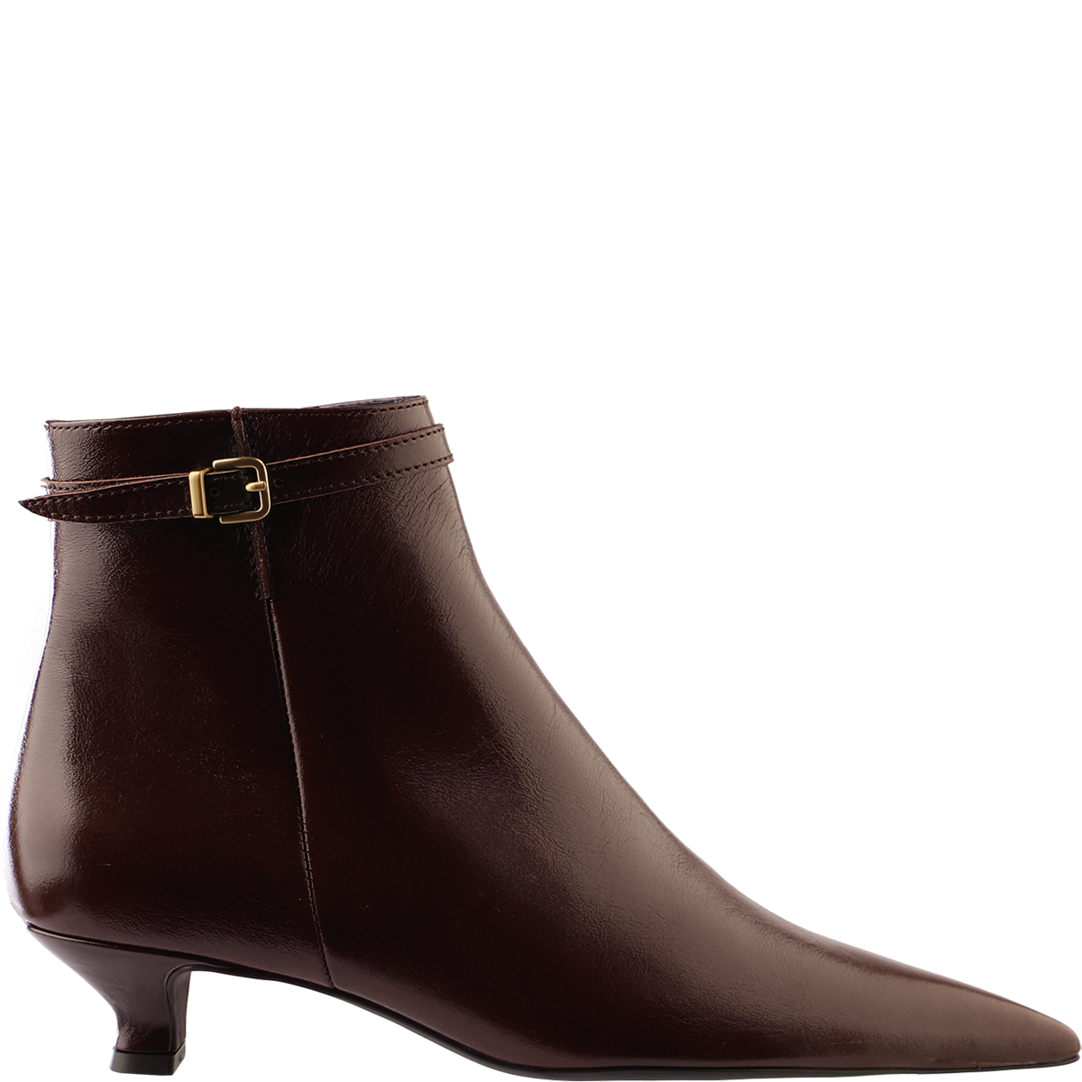 Högl Pointed-toe women's ankle boots with kitten heels Brown