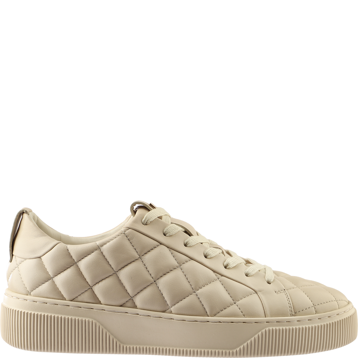 Högl Gepaddeter Sneaker aus softem Leder in zeitgemäßer Stepp-Optik Beige