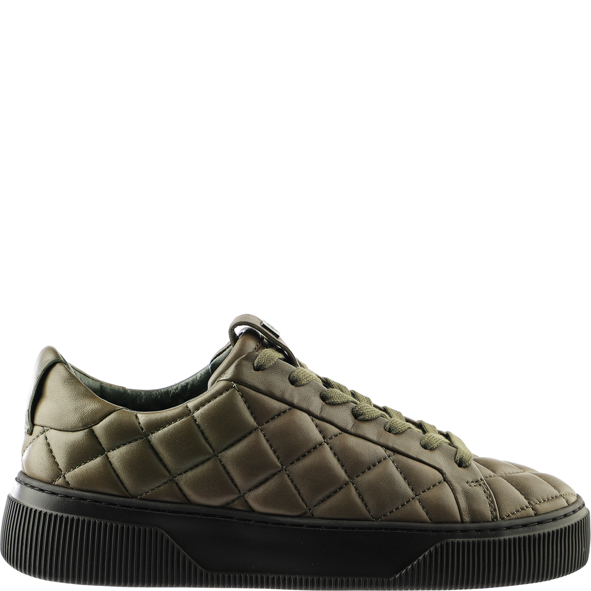 Högl Gepaddeter Sneaker aus softem Leder in zeitgemäßer Stepp-Optik Grün