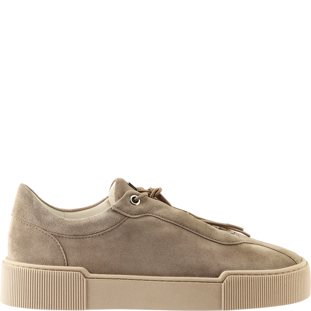 Högl Sneaker aus nachhaltigem Veloursleder mit Memory-Foam-Innensohle Beige