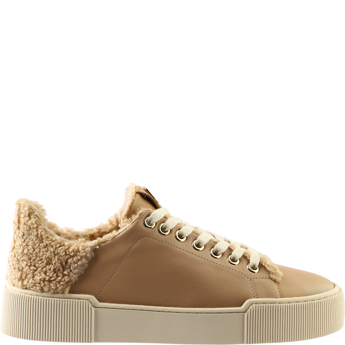 Högl Sustainably produced trainers with soft teddy lining insert Brown