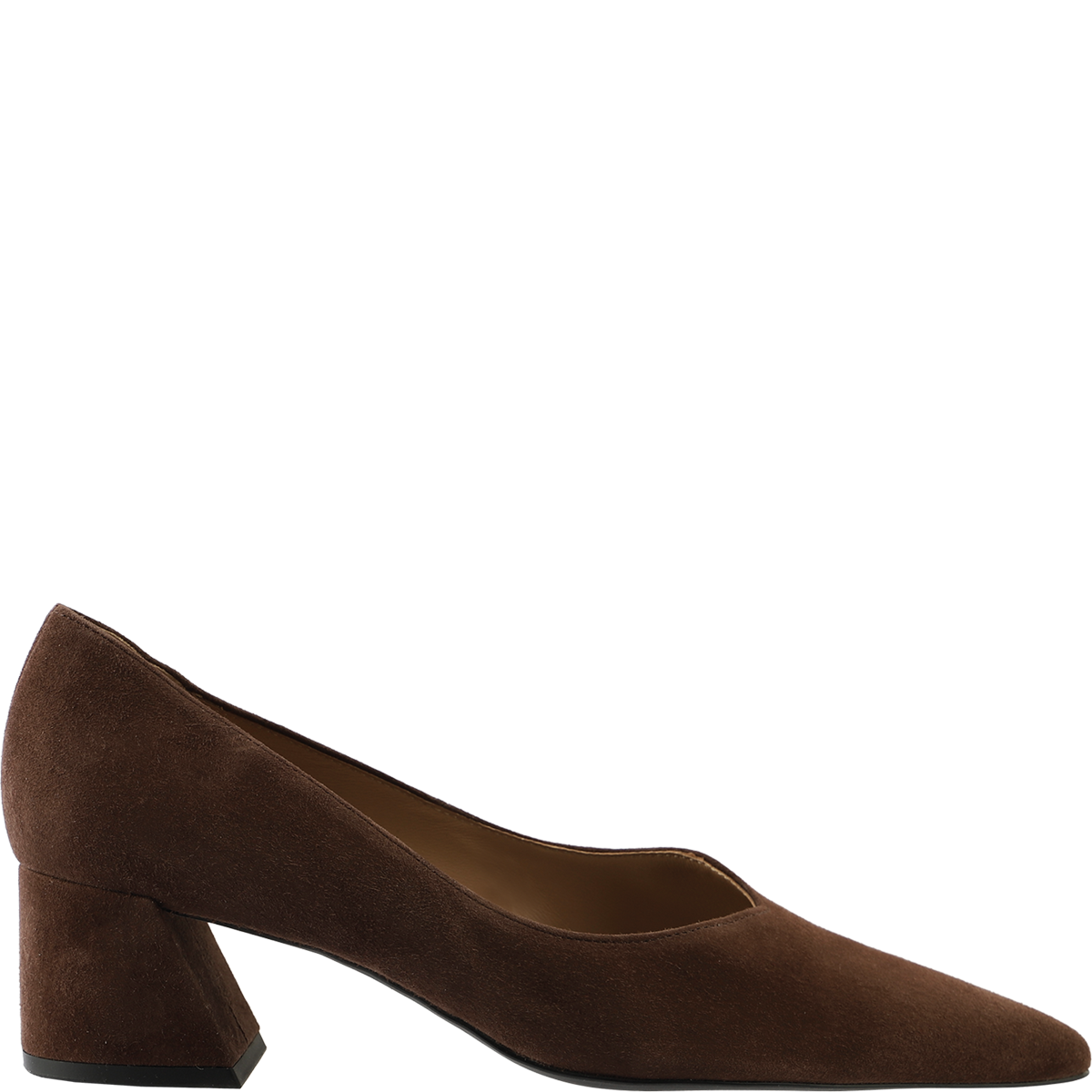 Högl Comfortable suede pumps with wide block heel Brown