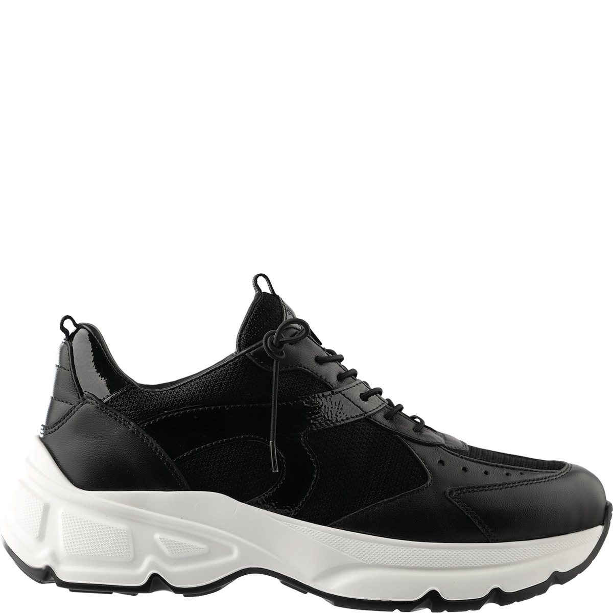 Högl Super comfortable sneakers with striking soles and memory foam insoles Black