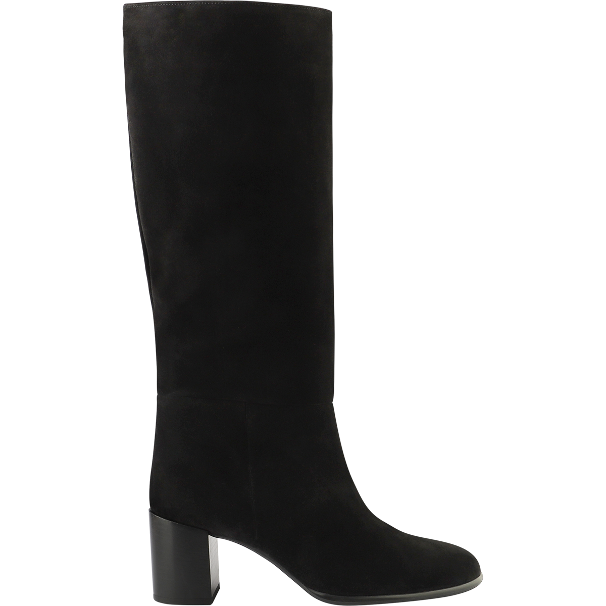 Högl High velvety suede boots with heels Black