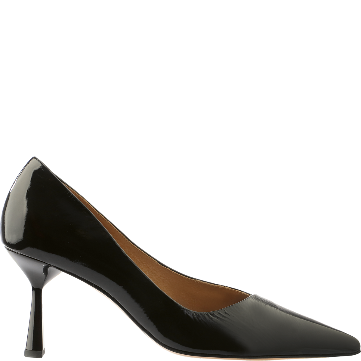 Högl Sustainable soft leather pumps with an elegant glossy finish Black