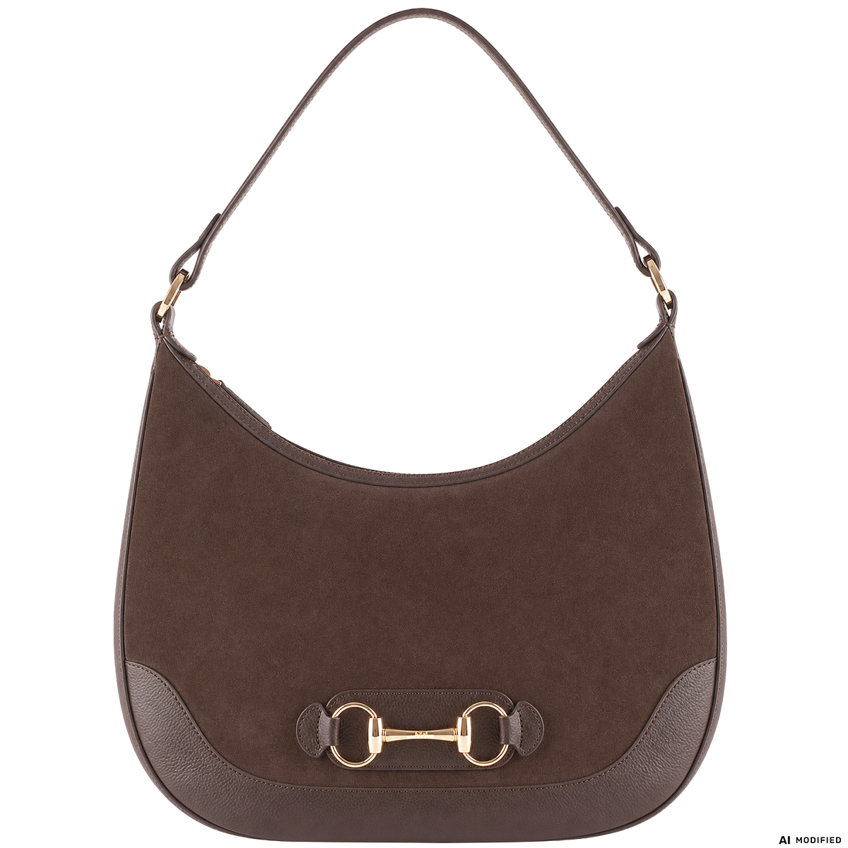 Högl Chic grab bag with gold-coloured horse bit Brown