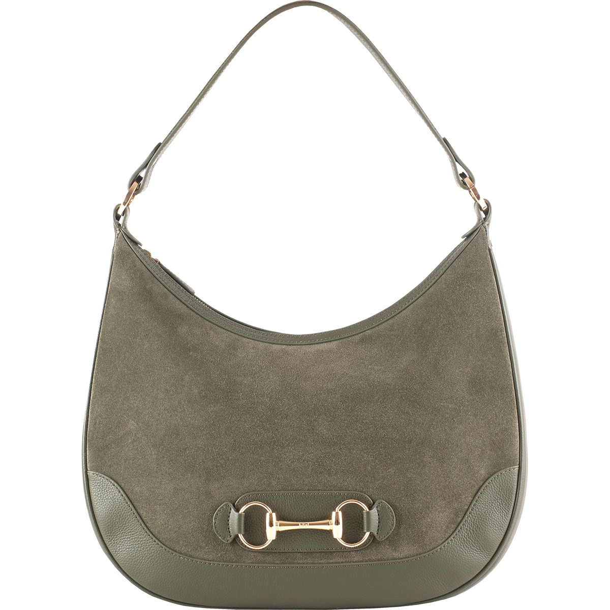 Högl Chic grab bag with gold-coloured horse bit Green