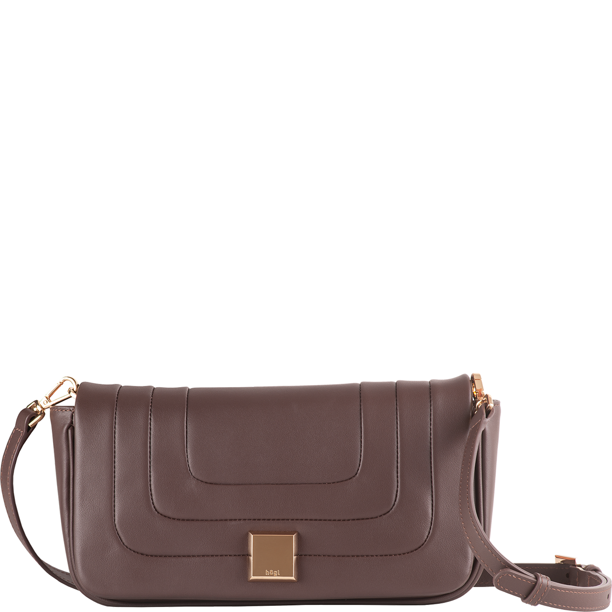 Högl Soft padded-look leather bag with adjustable carrying strap Brown