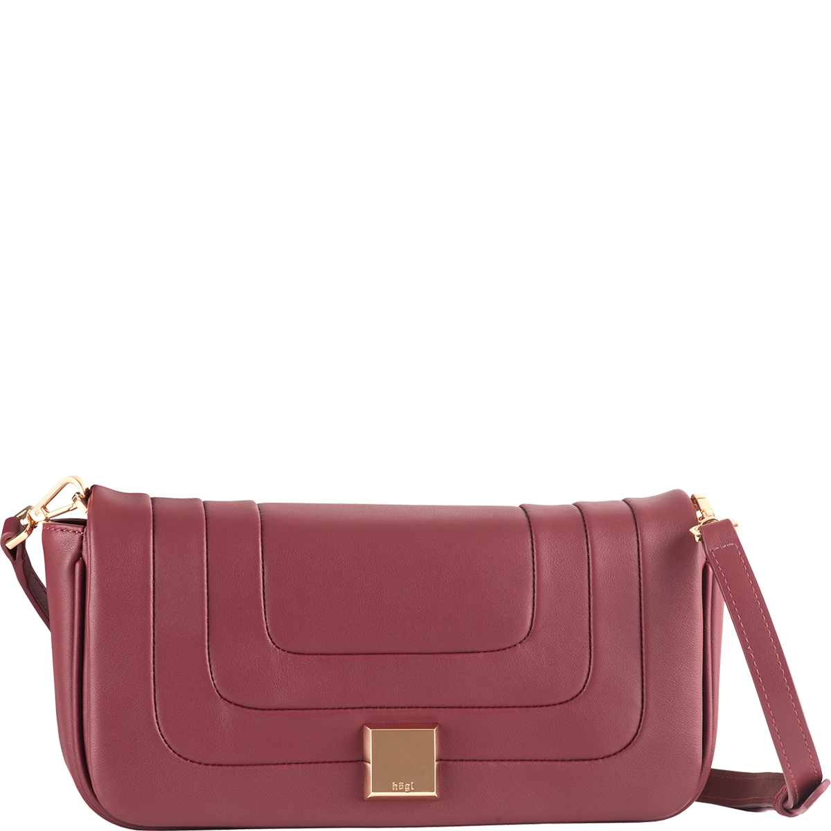 Högl Soft padded-look leather bag with adjustable carrying strap Red