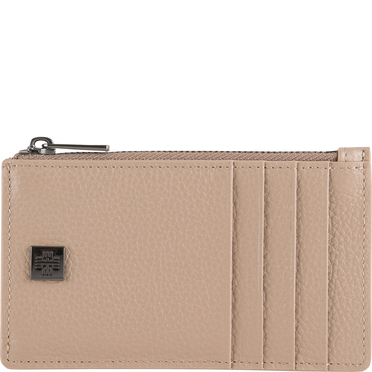 Högl Small embossed leather purse Beige