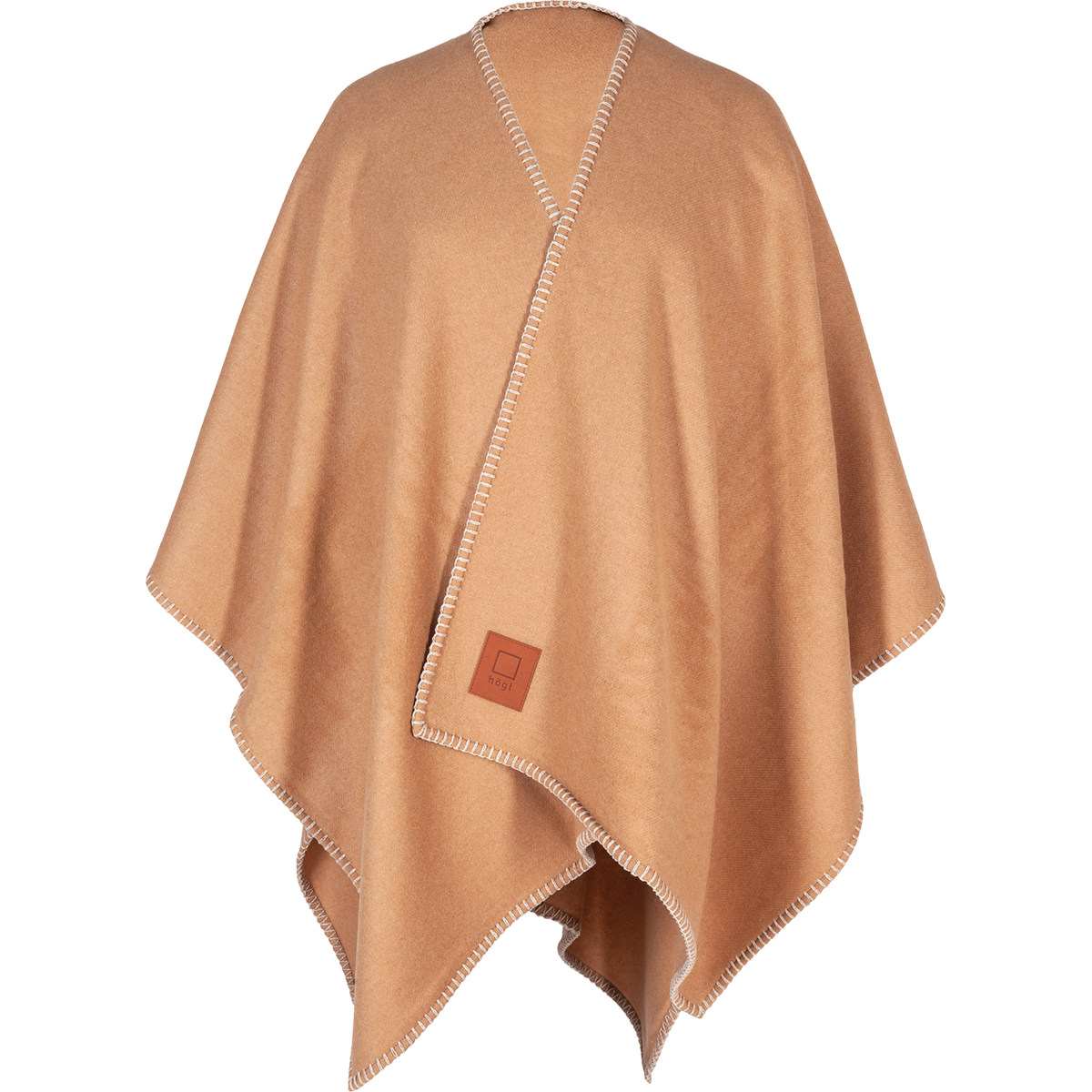 Högl Simple high-quality wool and cashmere blend shawl Brown