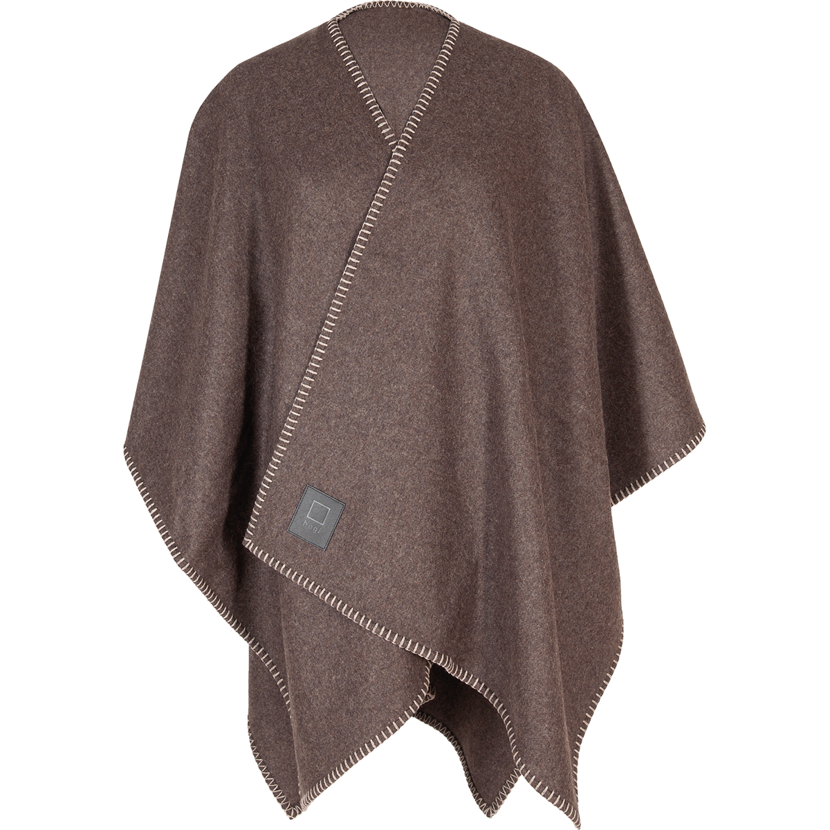 Högl Simple high-quality wool and cashmere blend shawl Brown