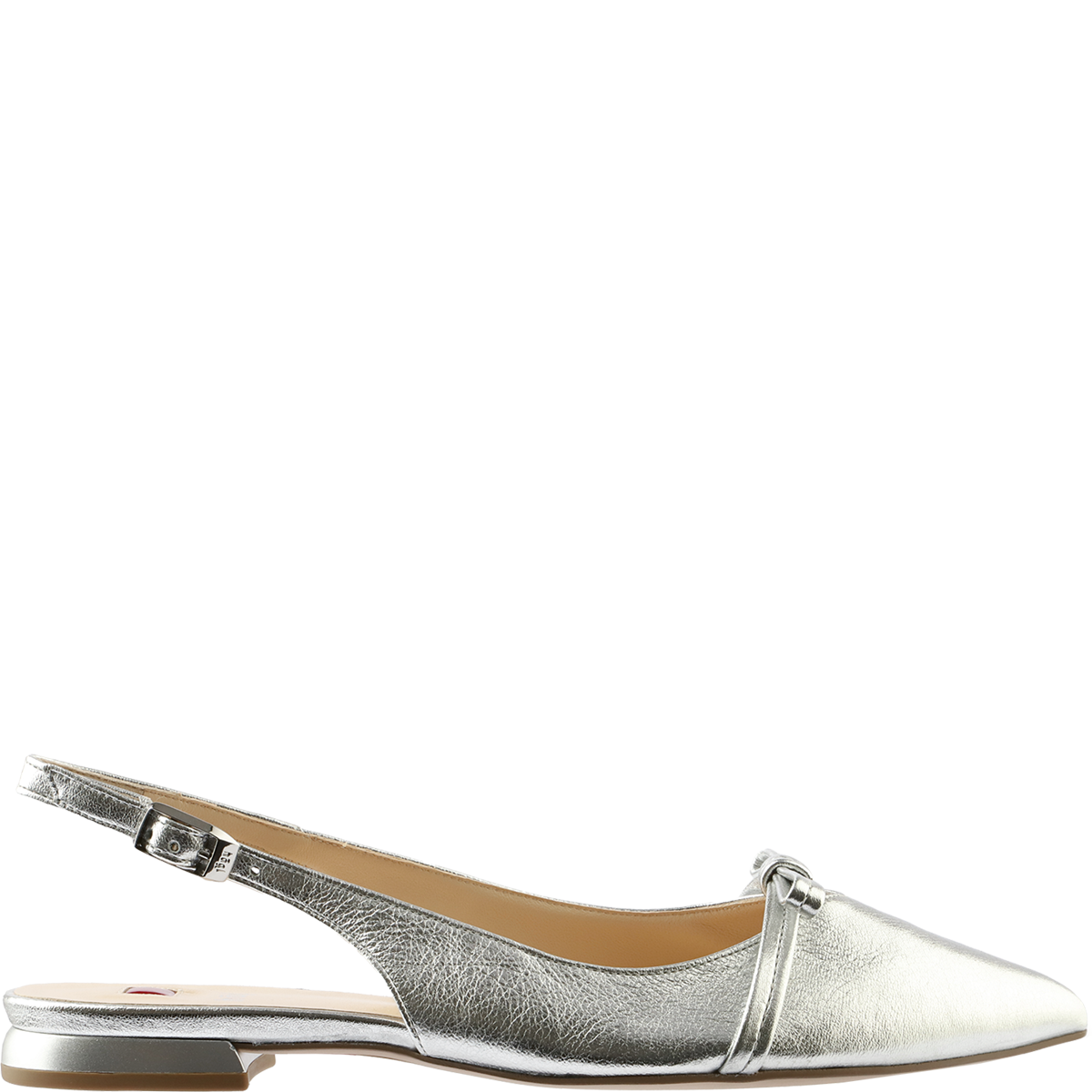 Högl Slingback ballerinas made from super soft leather Metallic