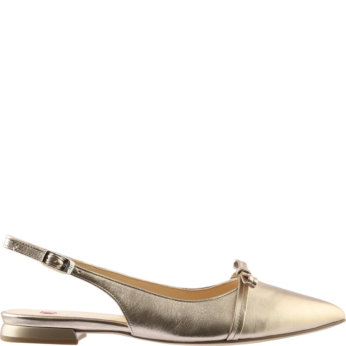 Högl Slingback ballerinas made from super soft leather Metallic
