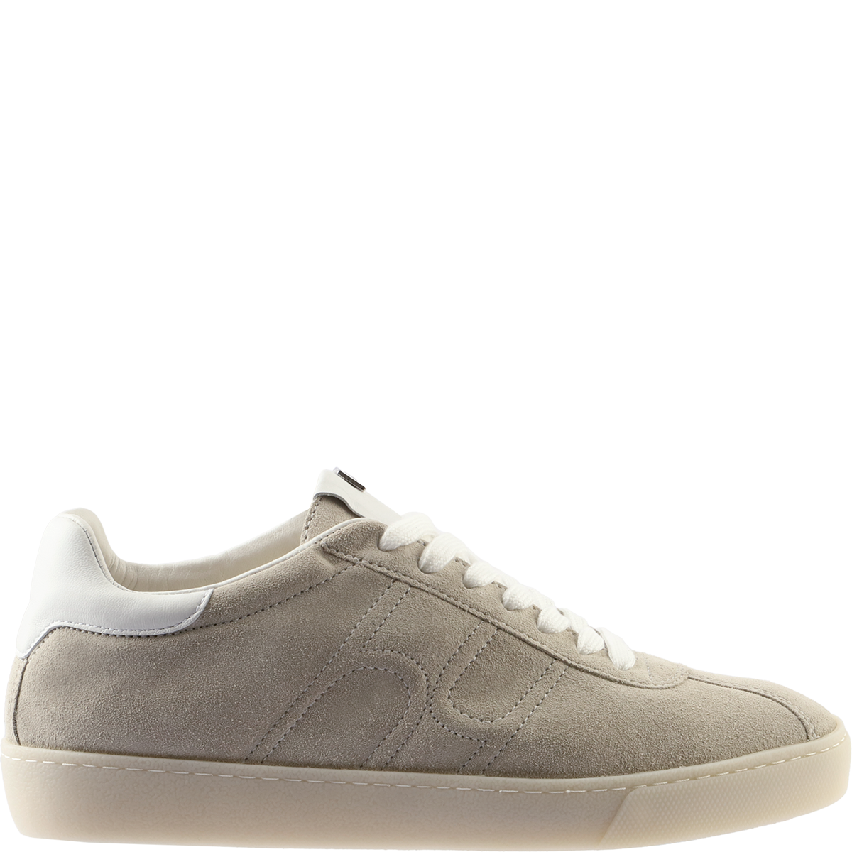 H&ouml;gl Athletic retro sneakers with appliqu&eacute; details at the heels Grey