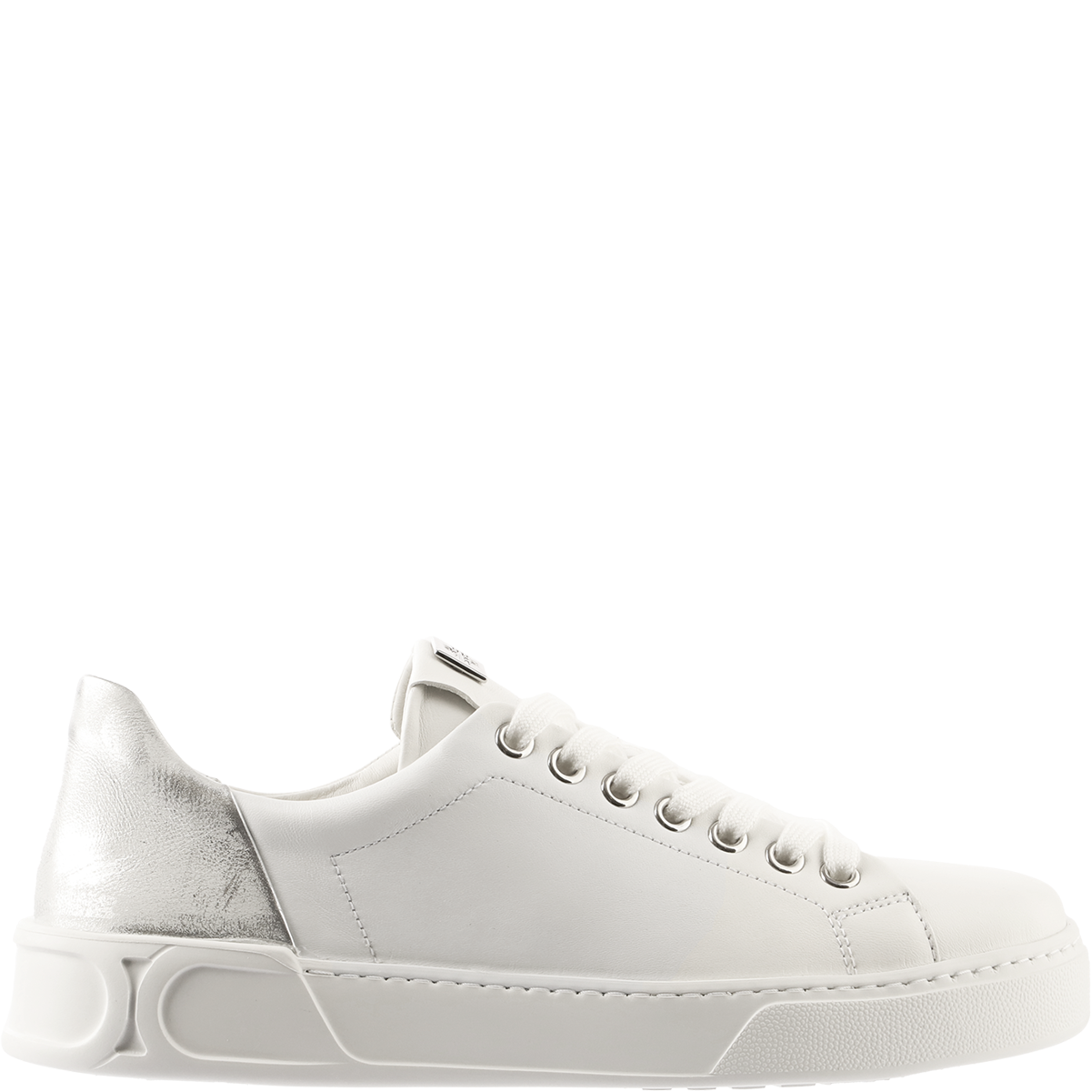 Högl White sneakers with metallic appliqué details – made in Europe White