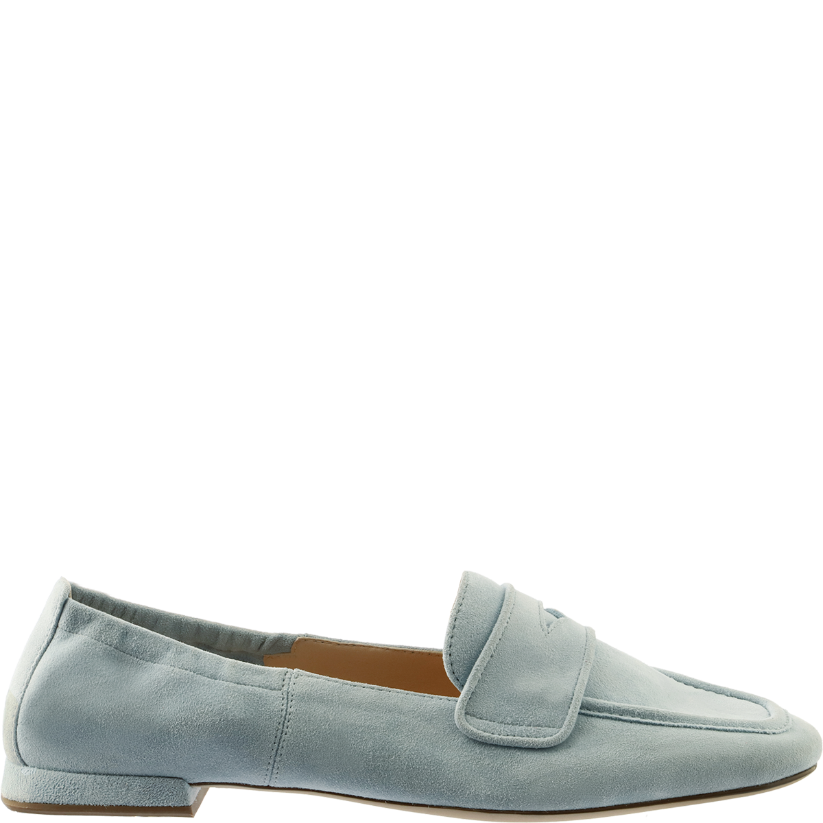 Högl Purist leather loafers with mini block heels Blue