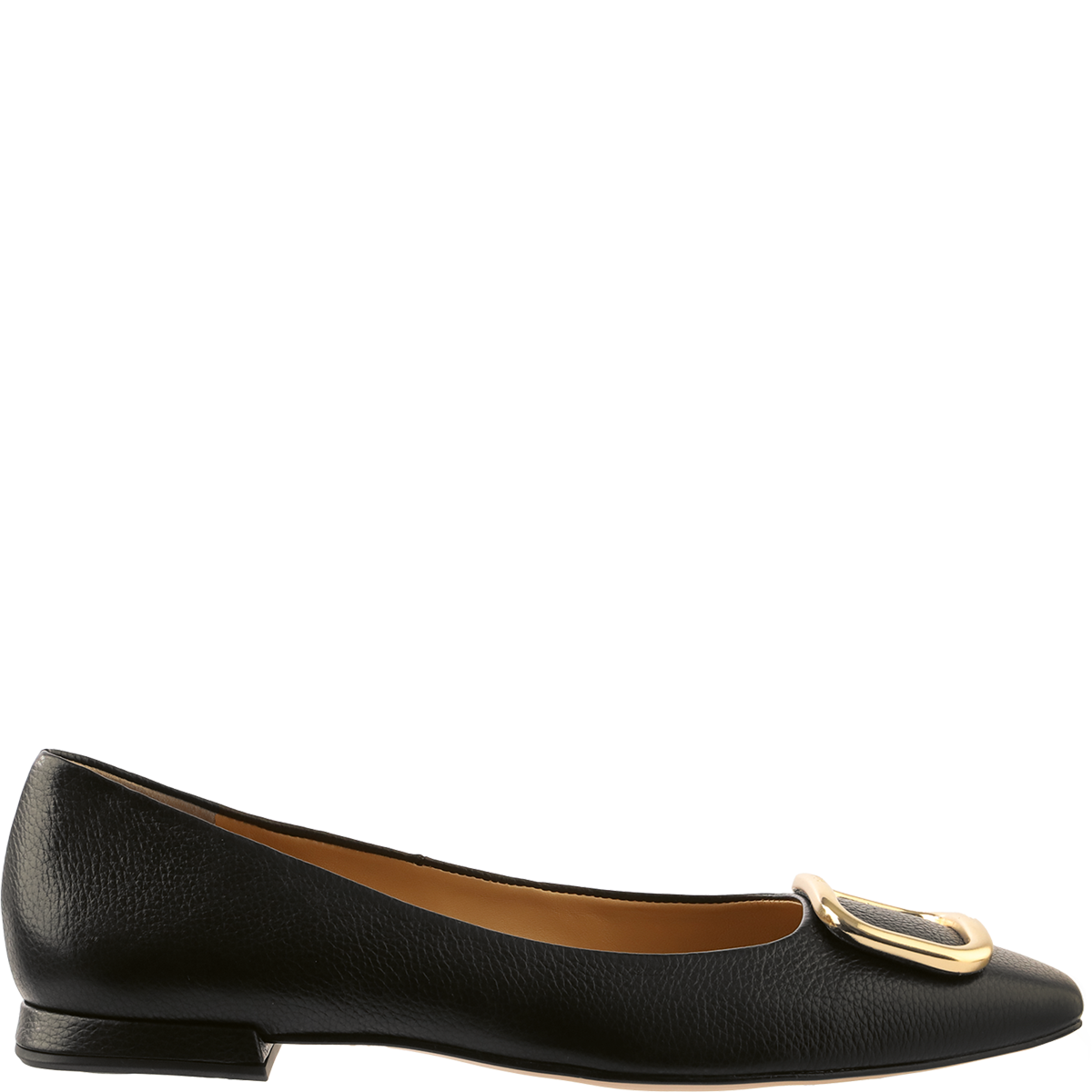 Högl Heeled ballerinas with gold-coloured frame buckles Black