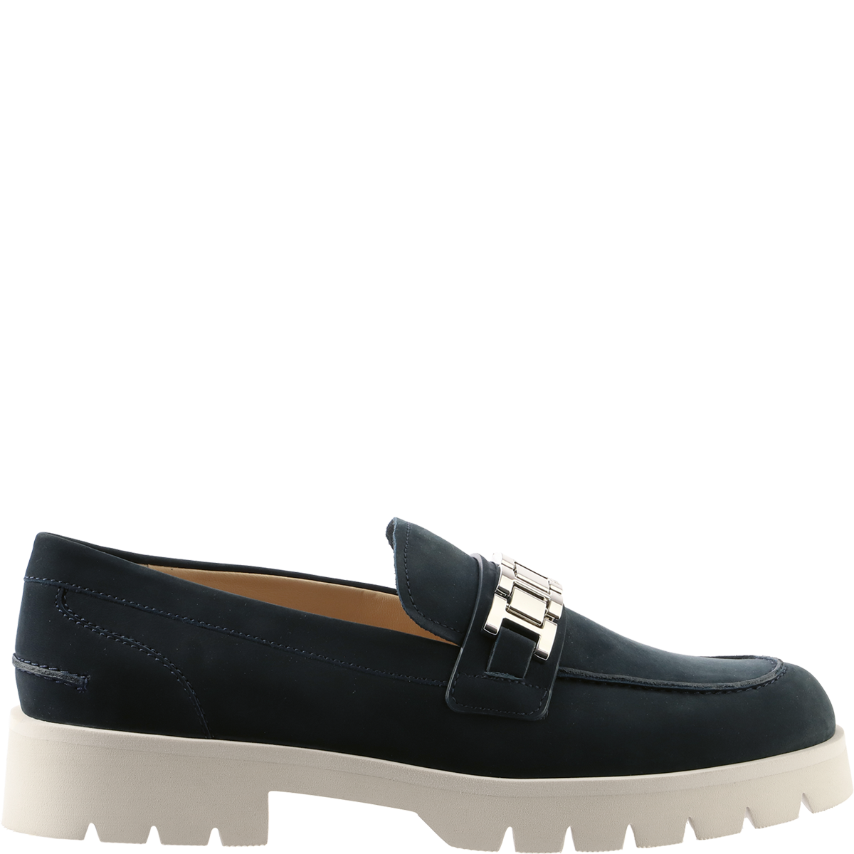 Högl Sustainably produced loafers with striking block heels Blue