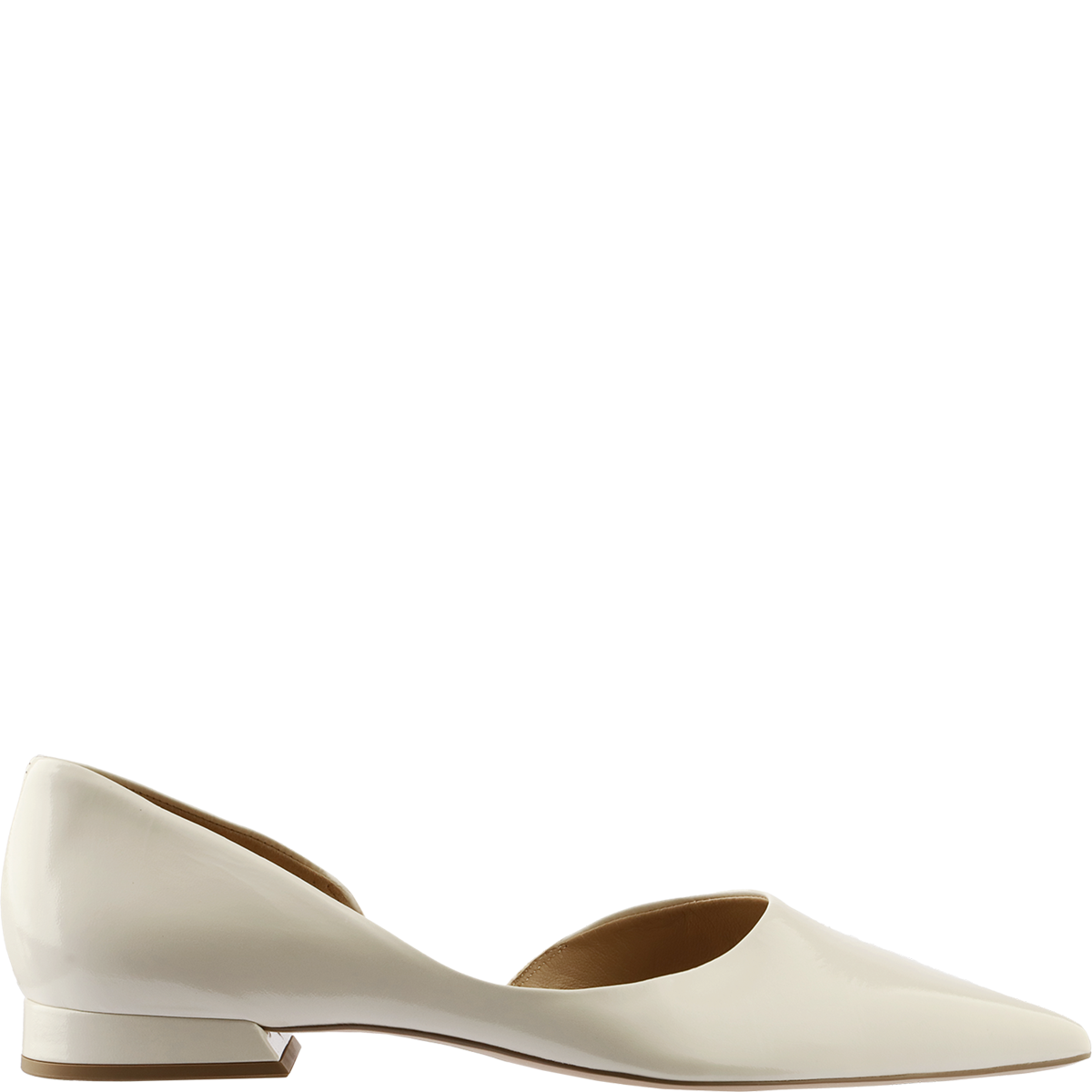 Högl Modern interpretation of classic ballerinas made from sophisticated high-gloss leather Beige