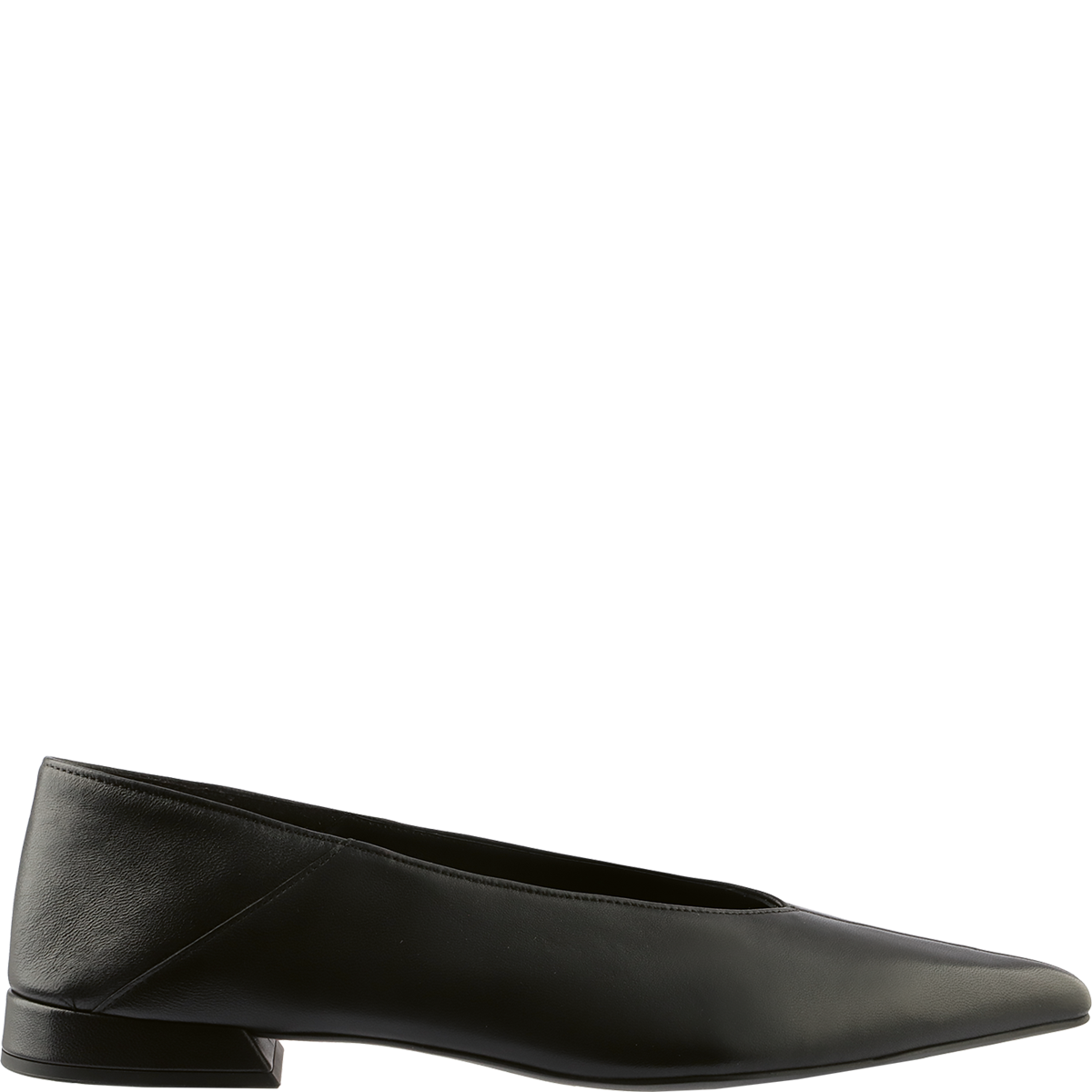 Högl High-quality pointed toe leather ballerinas with heels Black