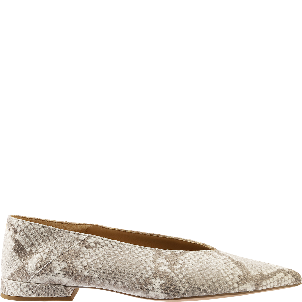 Högl Heeled snakeskin-look ballerinas Multicolour