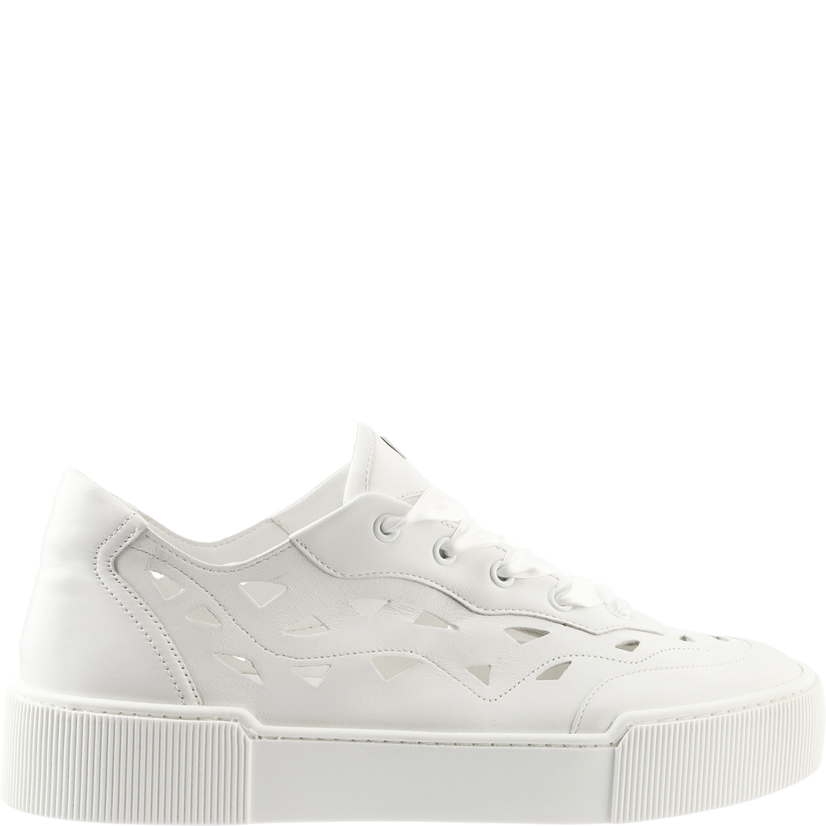Högl Leather sneakers with airy cut-outs White