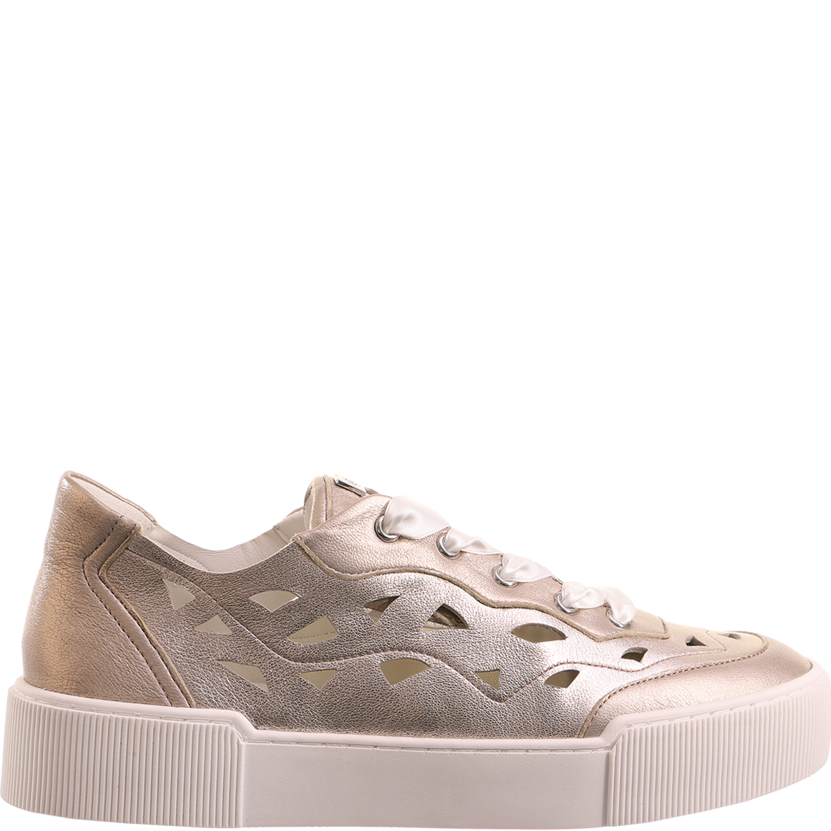 Högl Retro sneakers with sportswear-inspired soles and broken uppers Metallic