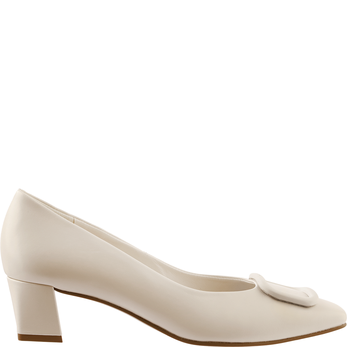 Högl Stylish pumps with angled heels and tonal frame buckles Beige