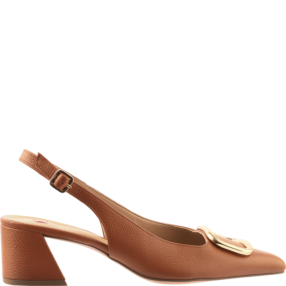 Högl Classic pointed toe slingback pumps with block heels Brown