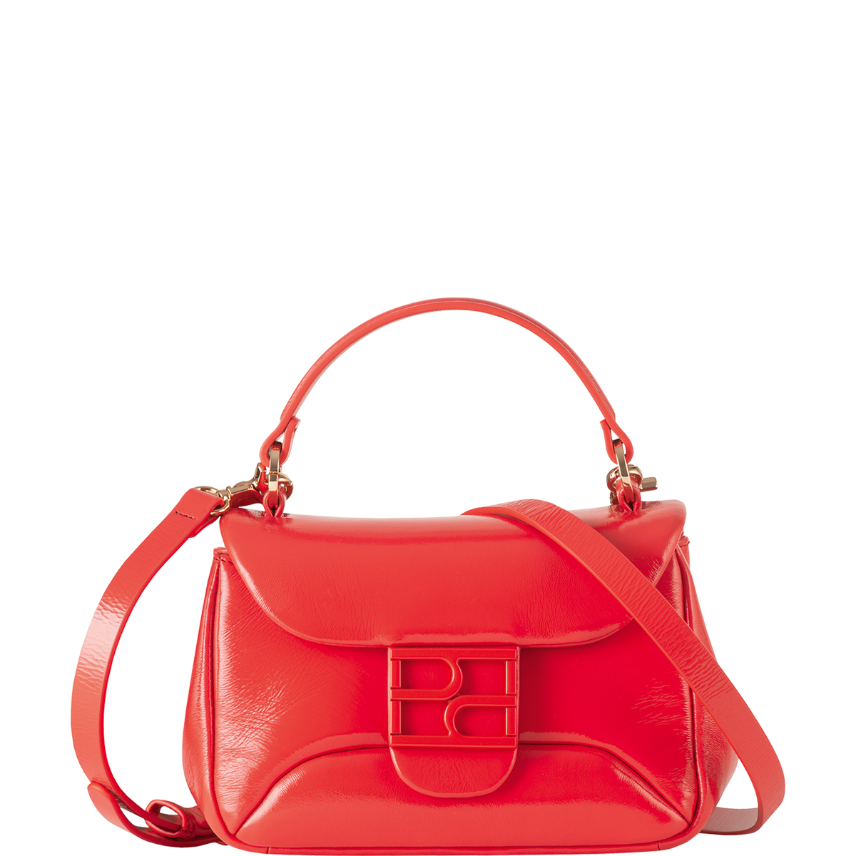 Högl Gepaddete Handtasche in powervollem Koralle Rot