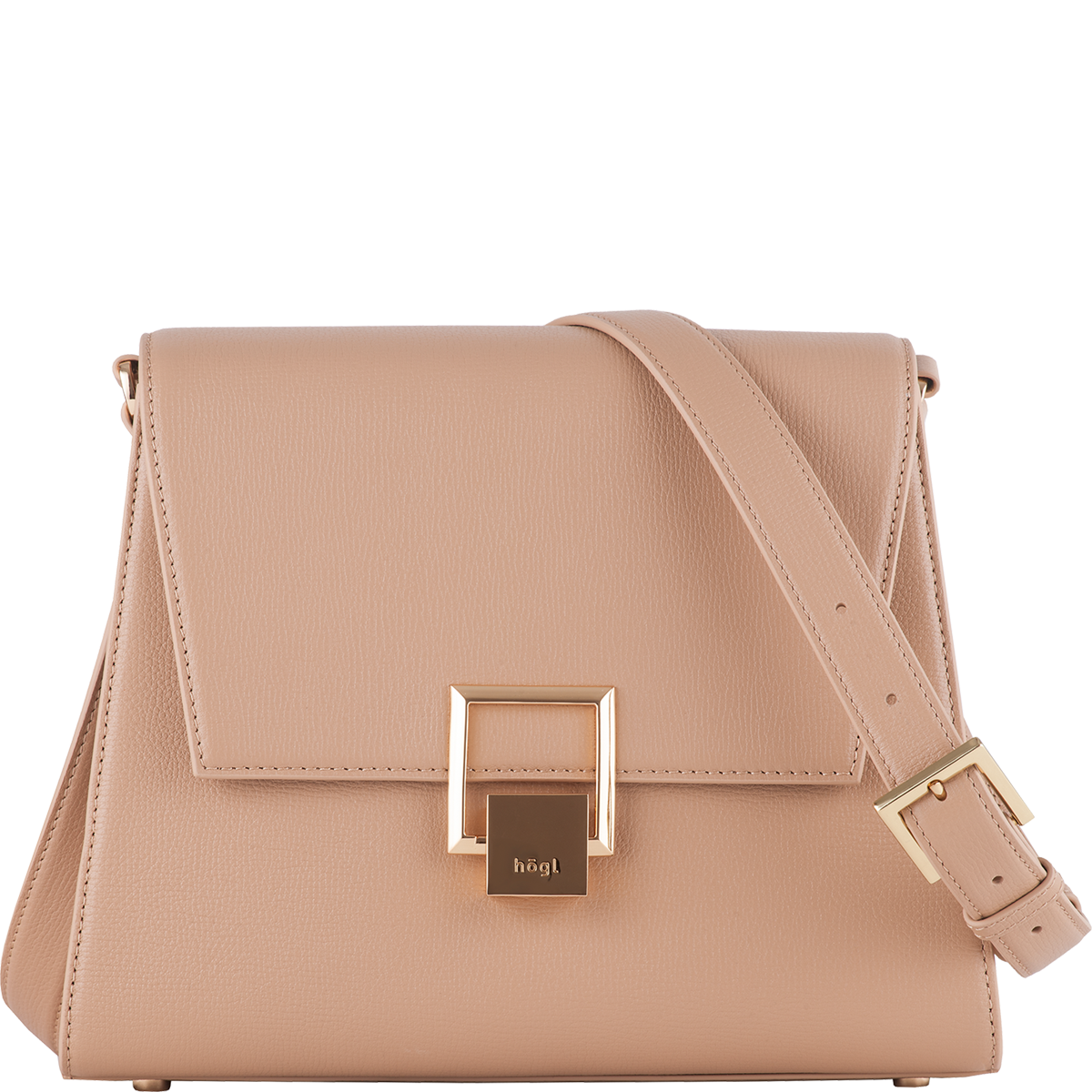 H&ouml;gl Small grab bag with a trapezoid silhouette Brown