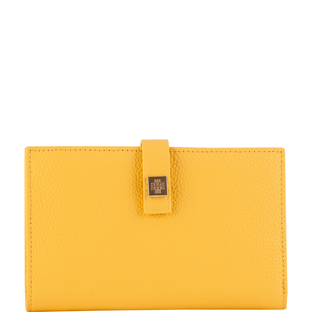 Högl Hochwertige Leder-Geldbörse mit Magnetverschluss Gelb