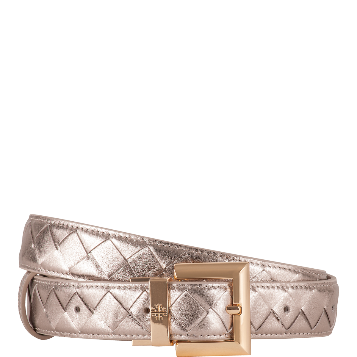Högl Woven reversible leather belt with a metallic finish Metallic