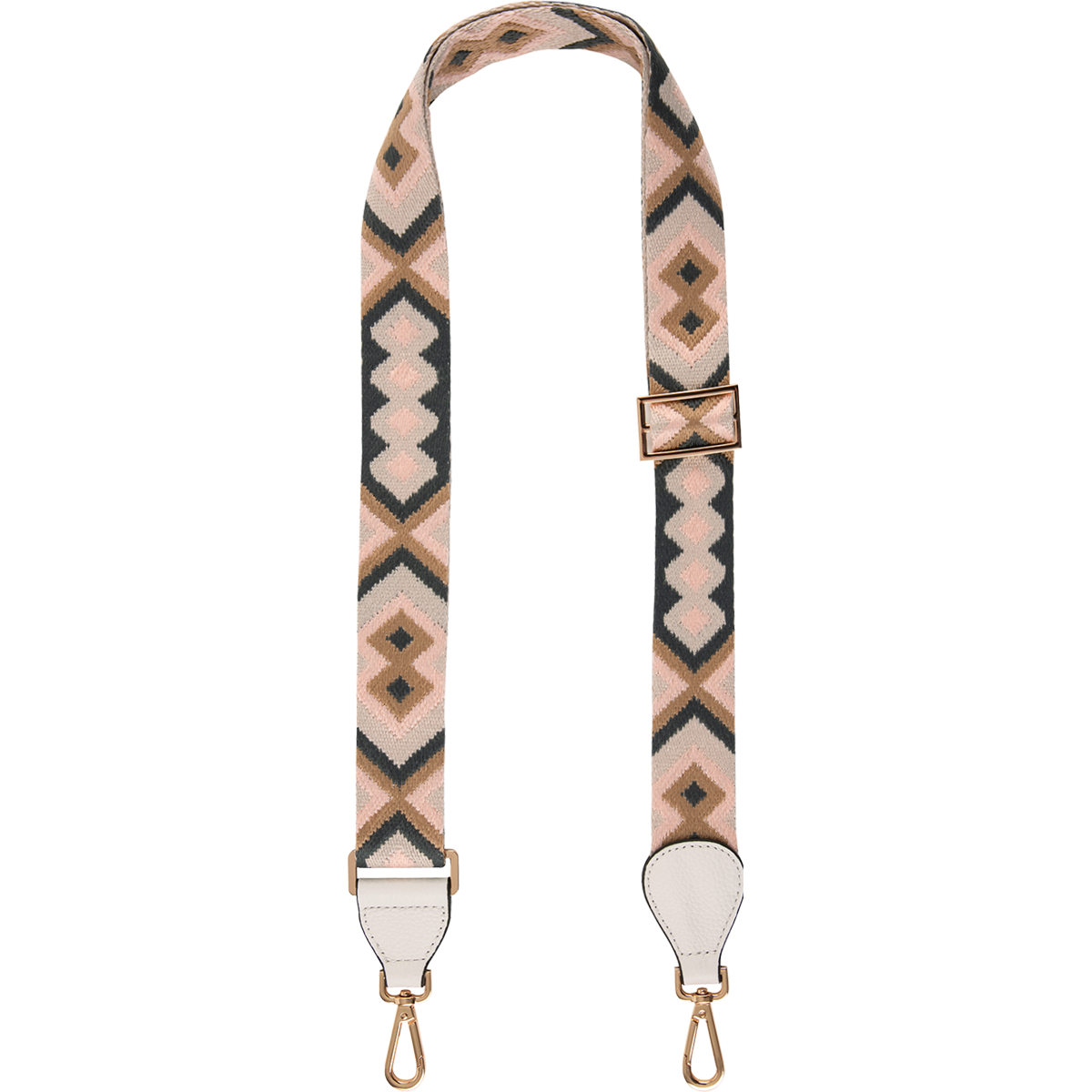 Högl Multicoloured shoulder strap with gold snap hooks Multicolour