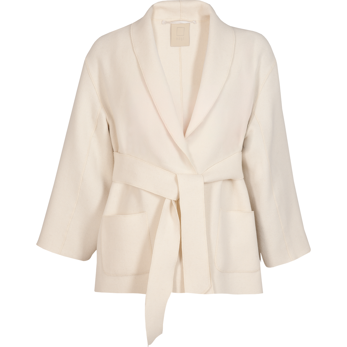 H&ouml;gl Super soft cardigan with tie belt Beige