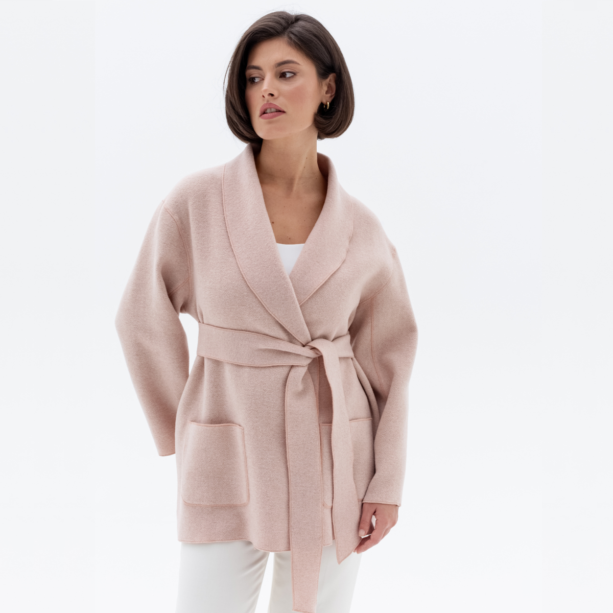 Högl Super soft cardigan with tie belt Red