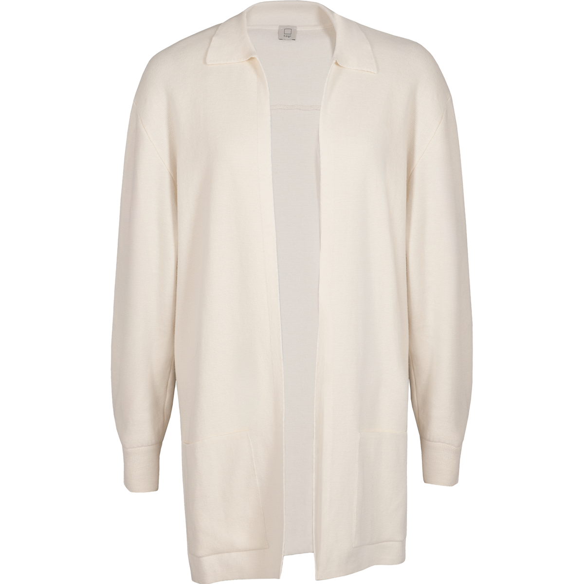 H&ouml;gl Long cardigan with a clean silhouette made from a merino wool blend Beige
